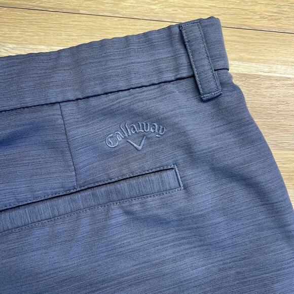 Callaway Men’s Golf Shorts 36 Blue Chino Flat Front - JN320 - Picture 4 of 7